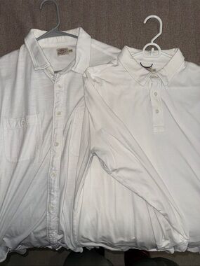 Faherty White Long-Sleeve Button-Up & Polo bundle